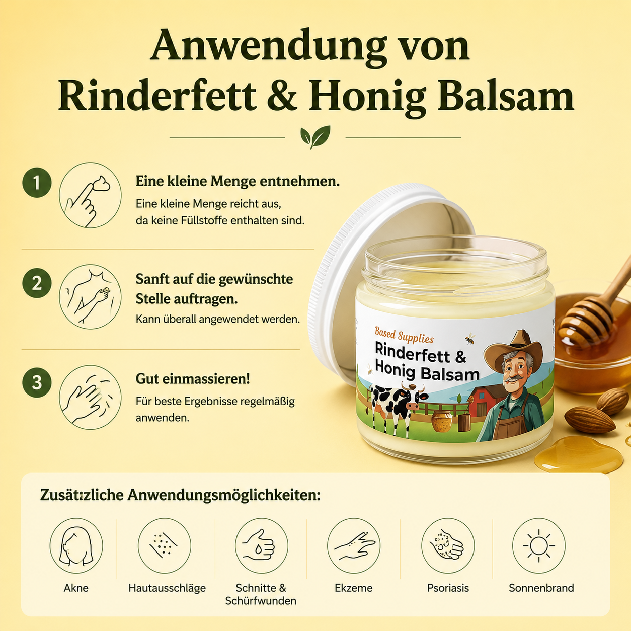 No Essential Oils - Tallow & Honey Balm
